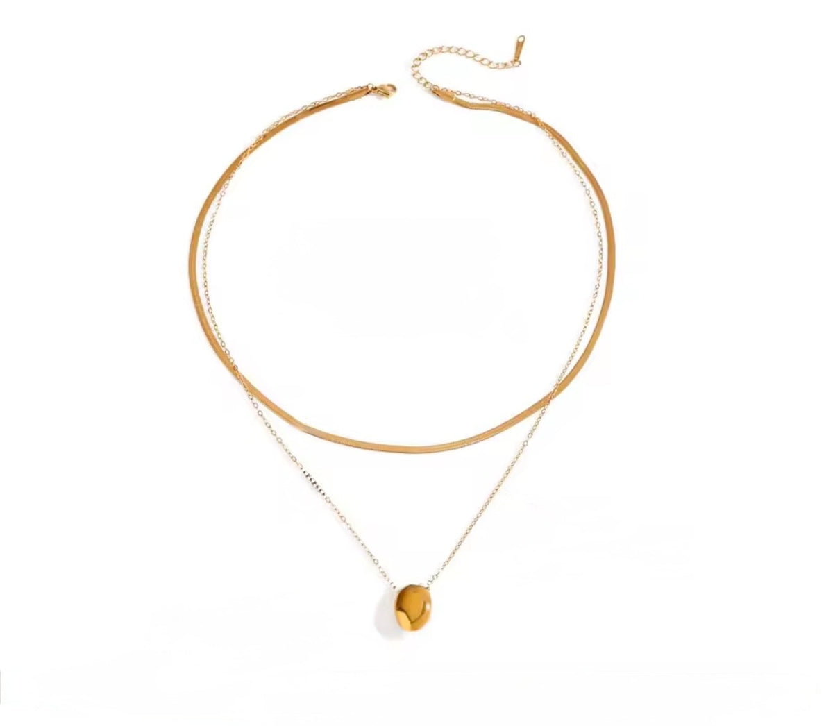 Snake + Oval Pendant