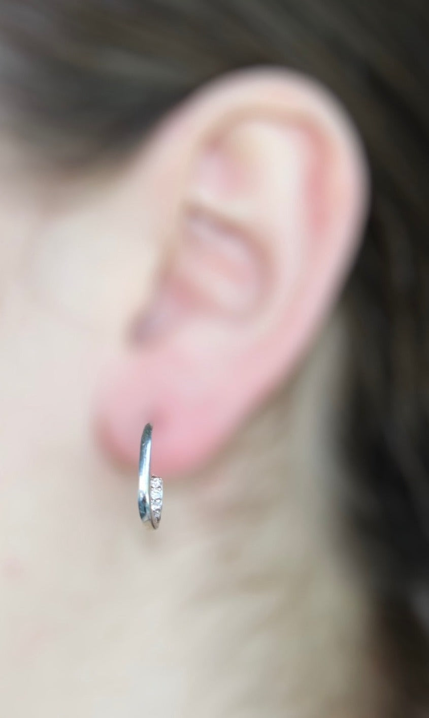 Kai Silver Half Hoops