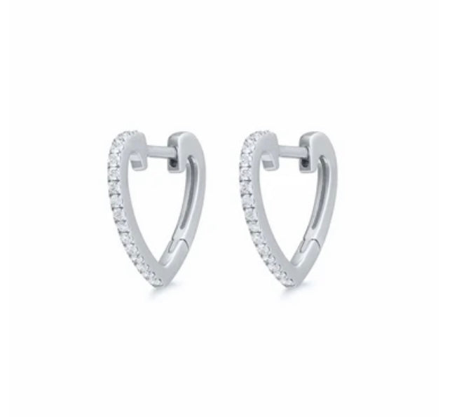 Zirconia Heart Hoop