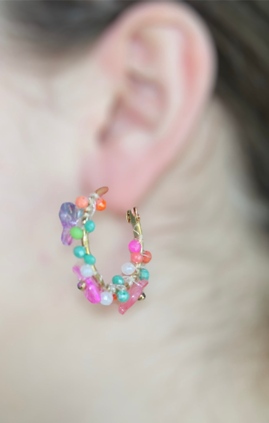 Spring Flower Hoops