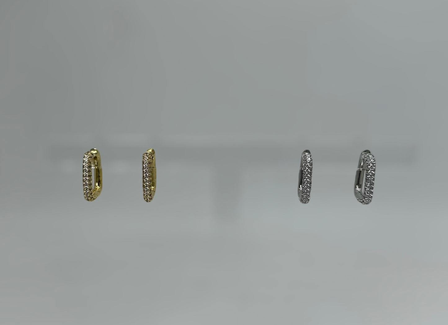 Zirconia Square Hoops