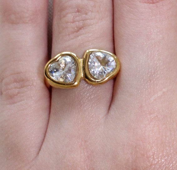 Double Zirconia Heart