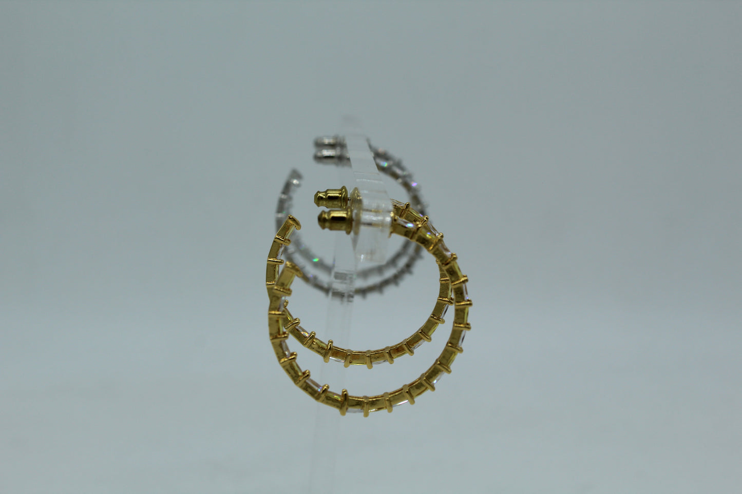 Lia Zirconia Half Hoops