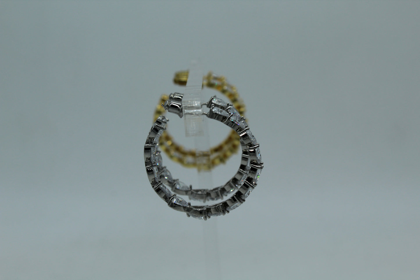Heart Zirconia Half Hoops