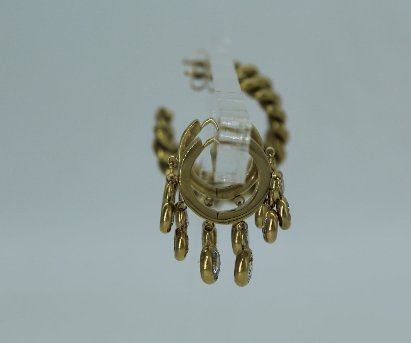 Zirconia Dots Hoops