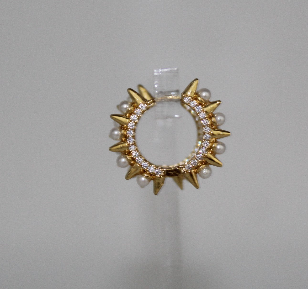 Spikes + Pearls Hoops
