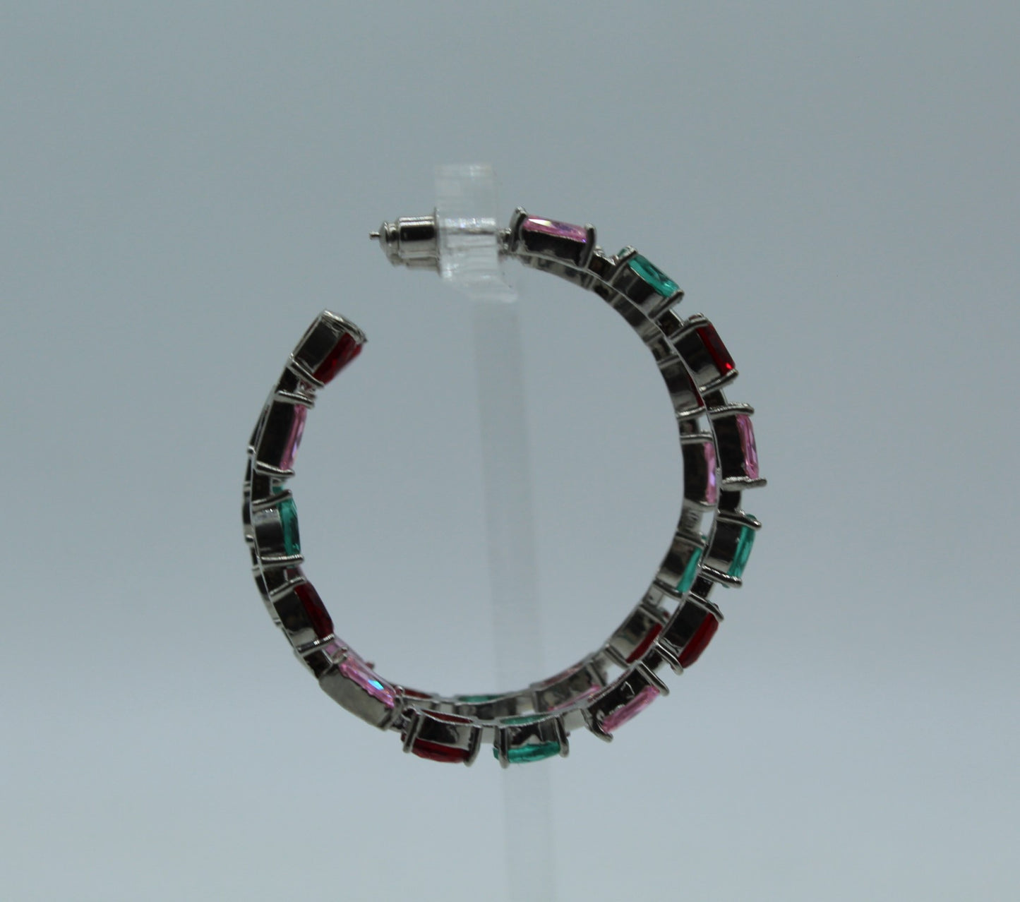 Colorful Zirconia Half Hoops