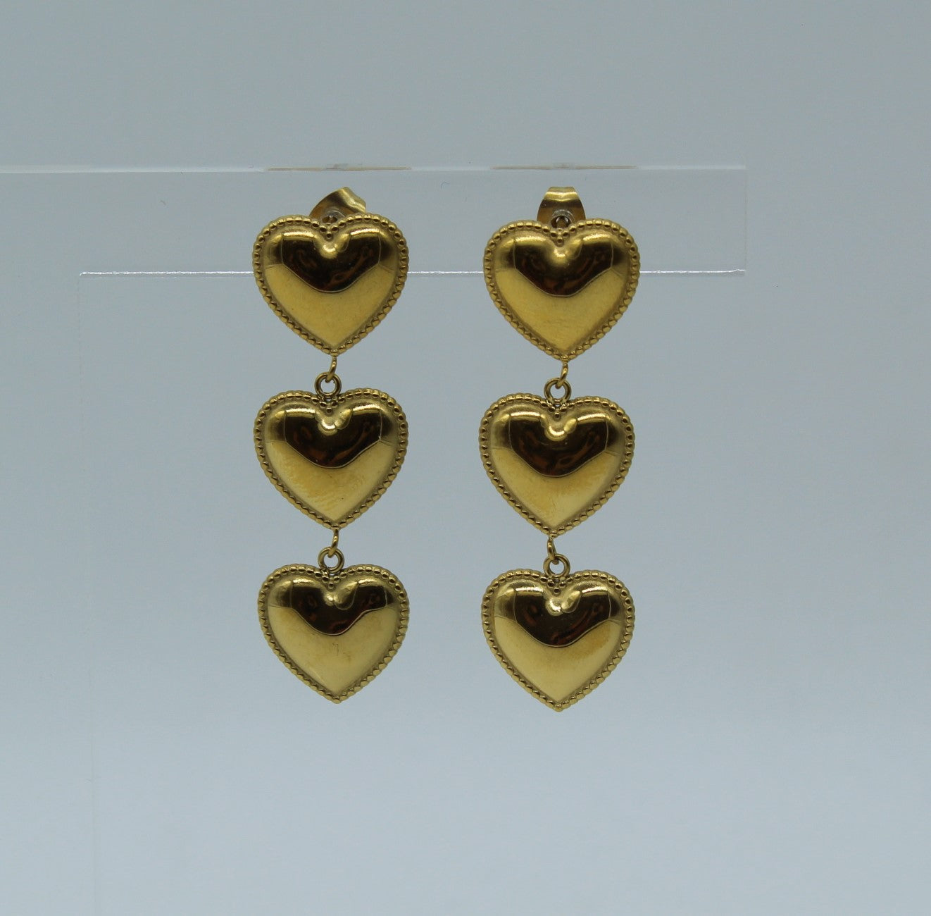 Triple Heart Studs