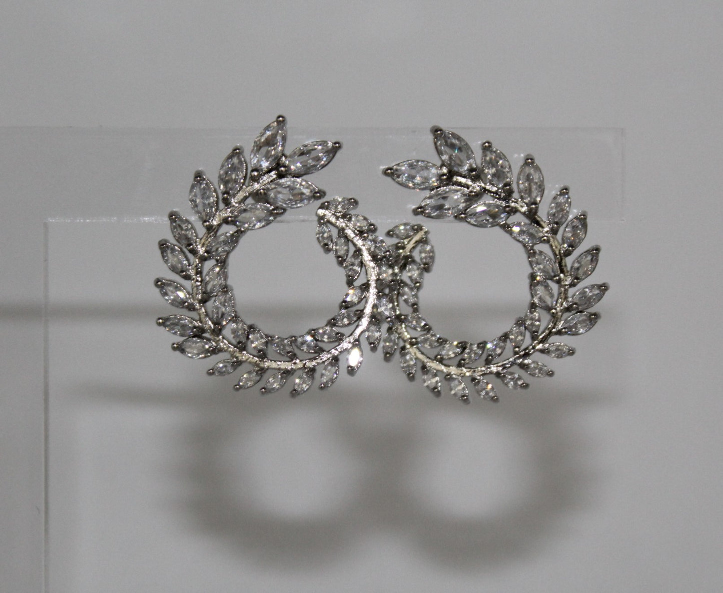 Silver Zirconia Snail Studs