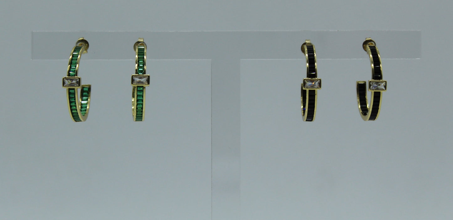 Liany Zirconia Half Hoops