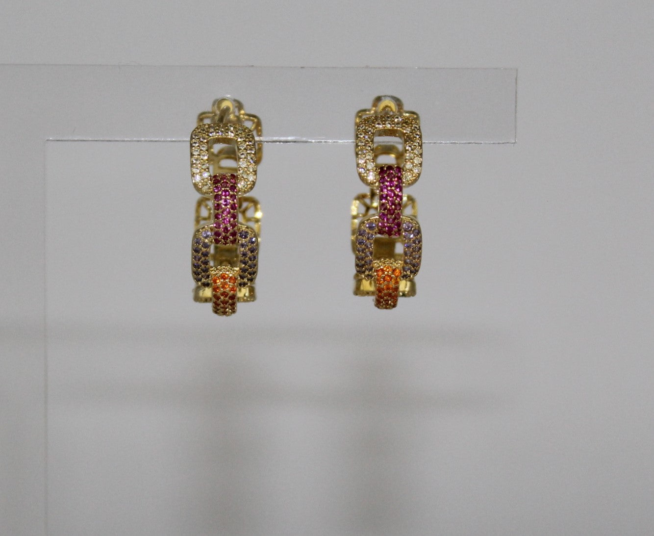 Rainbow Zirconia Hoops