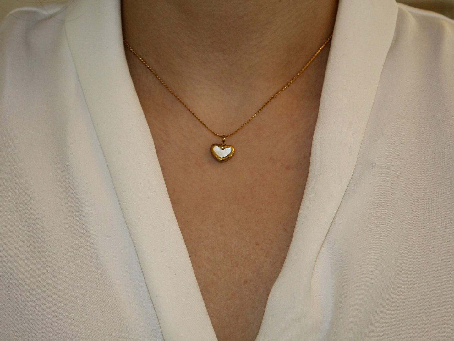 Corazón Blanco Sencillo