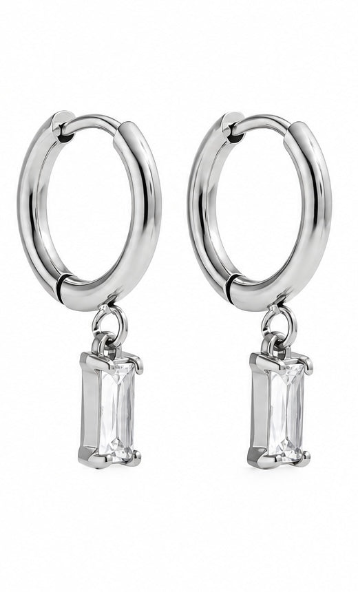 Square Pendant Hoops