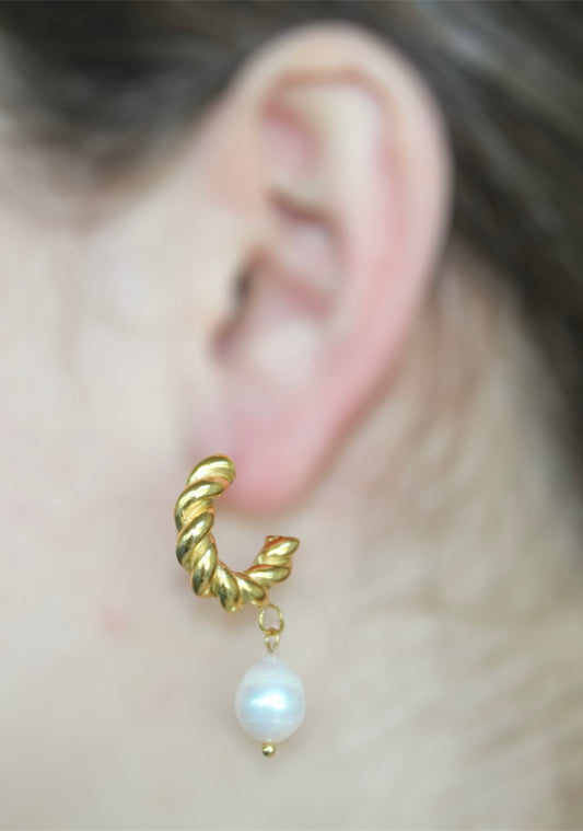 Twist + Pearl Studs