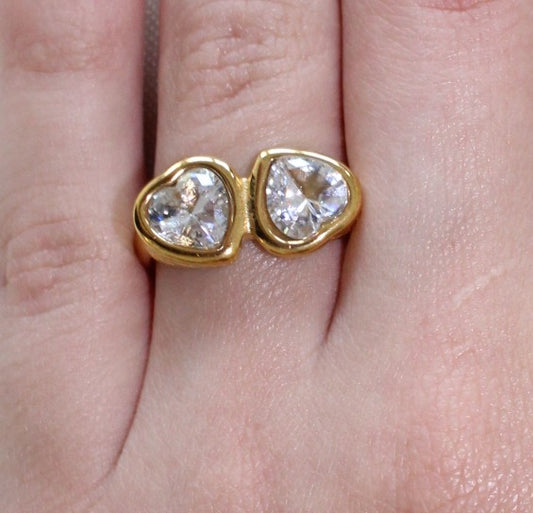 Double Zirconia Heart