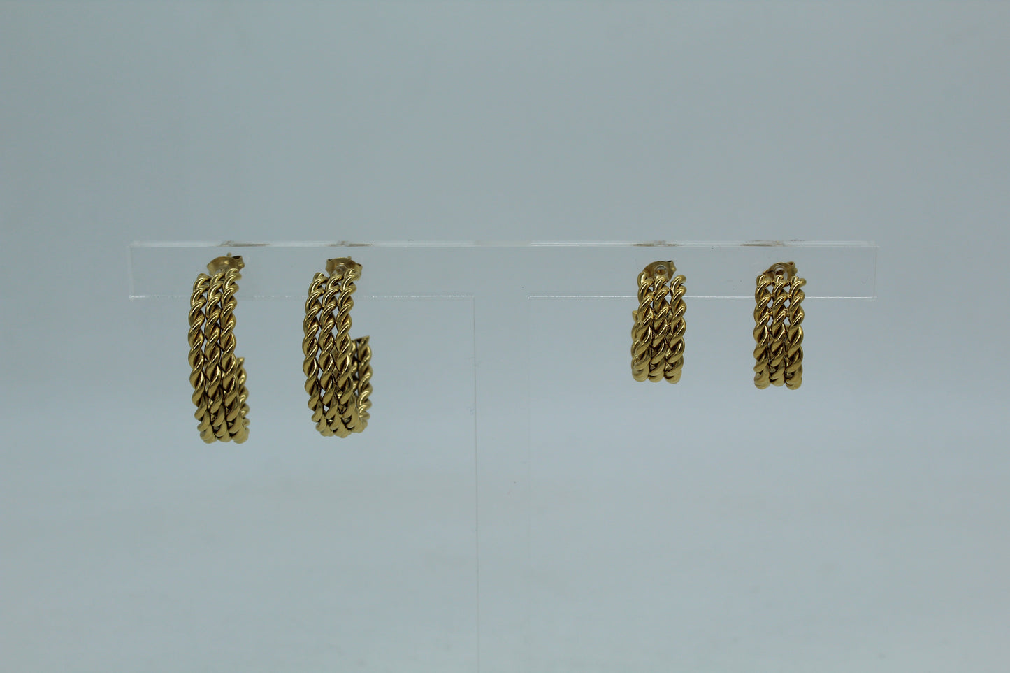 Triple Twisted Half Hoops