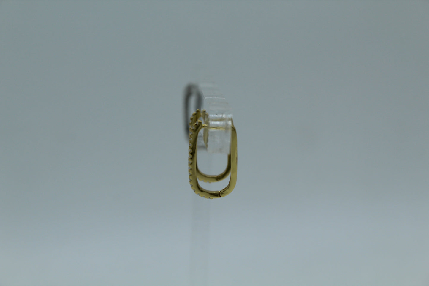 Slim Zirconia Square Hoops