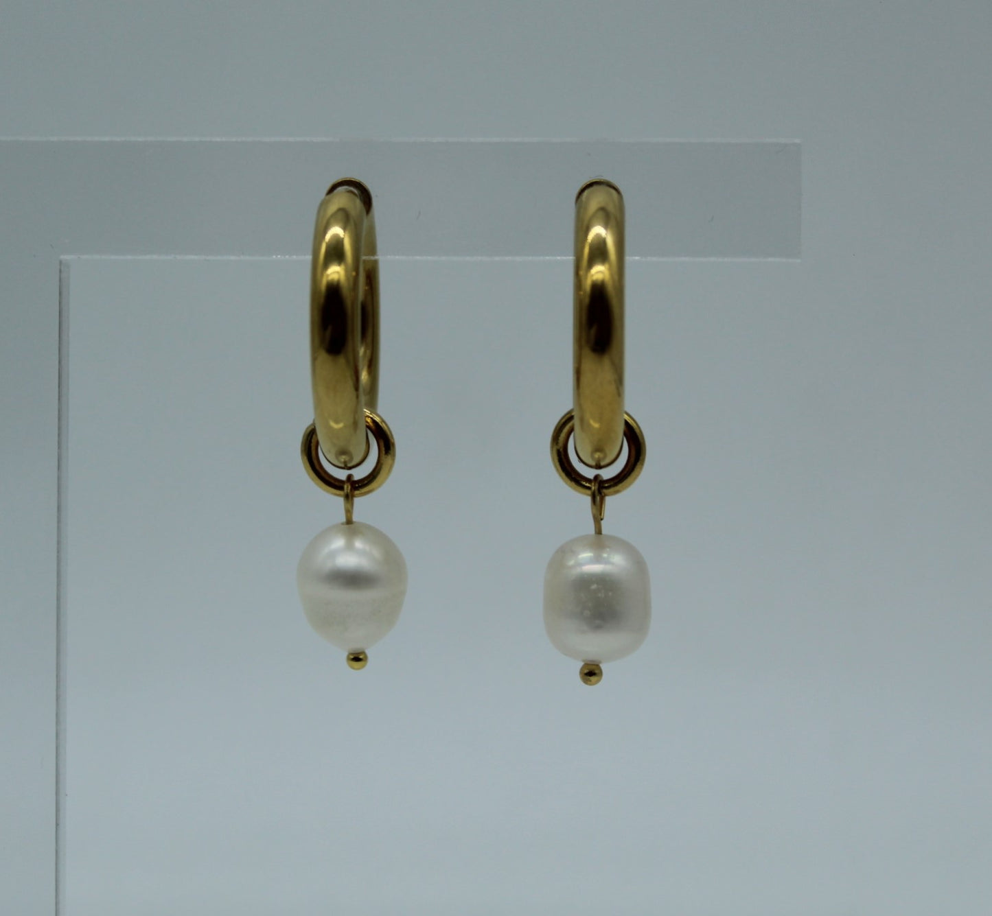 Basic Pearl Hoops