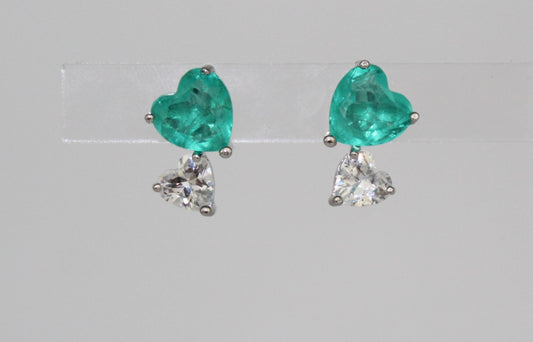 Corazón Turquesa Studs